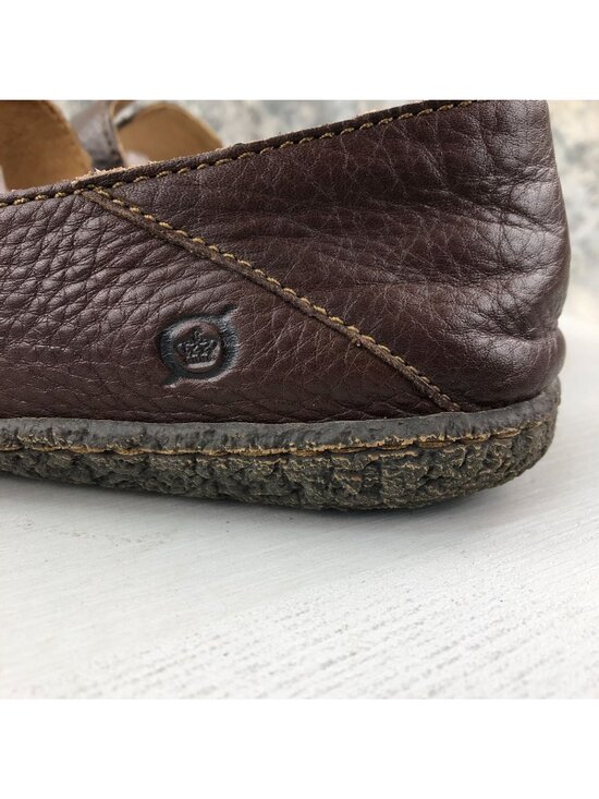 Born Men\'s Size 10.5 Brown Pebbled Leather Closed Toe Slip On Casual Loafers main image 12